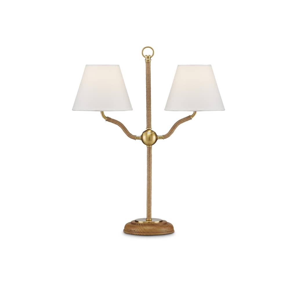 Currey & Company Sirocco Desk Lamp - 22.25"h x 18.5"w x 7.25"d