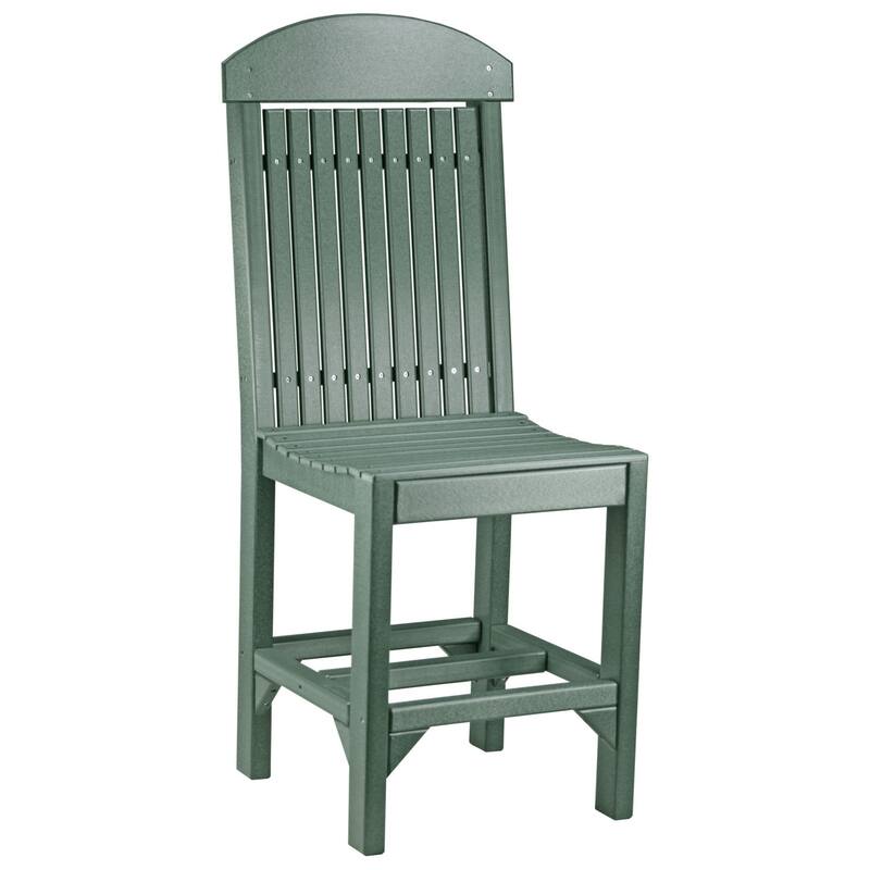 Set of 4 Poly Lumber Classic Dining Chairs - Side Chair - Green - Counter Height