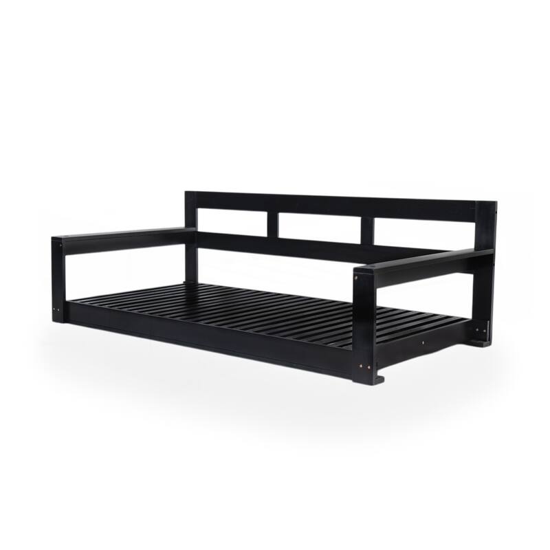 Patio Wooden Twin Size Porch Swing Daybed Frame