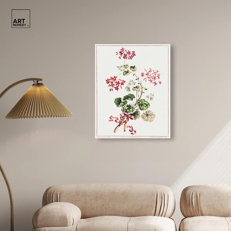 Carlet Variegated Geranium 1801 Canvas by Art Remedy, Gallery Wrapped