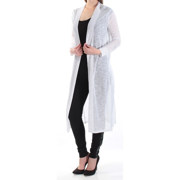 long white sheer cardigan