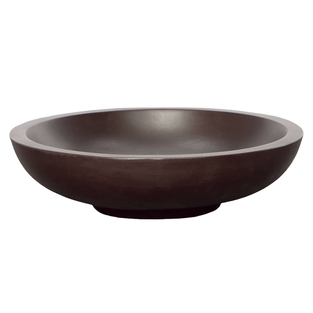 Alea Lightweight Concrete Decorative Bowl, Black