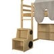 preview thumbnail 9 of 18, Twin size Wooden Loft Bed House-shaped Frame with a Tent