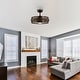 preview thumbnail 3 of 13, 21" Rustic Bronze Metal Chandelier Encolosed Ceiling Fan with Light and Remote