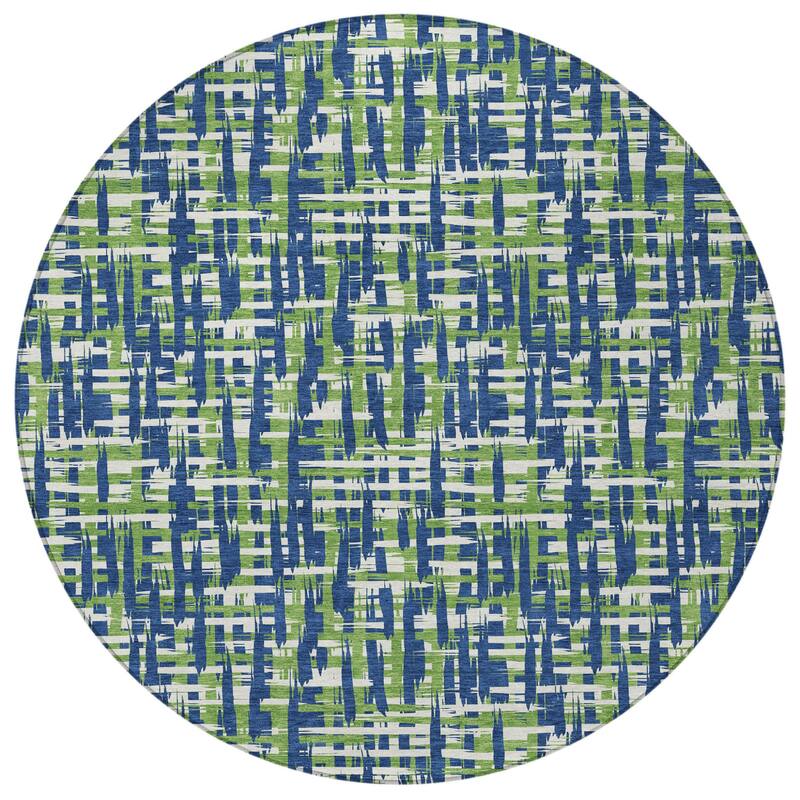 HomeRoots Abstract Transitional Rectangle Outdoor Rug