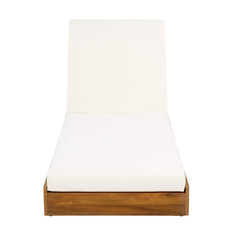 Christopher Knight Home - Evelyn Acacia Wood Patio Chaise Lounge Set