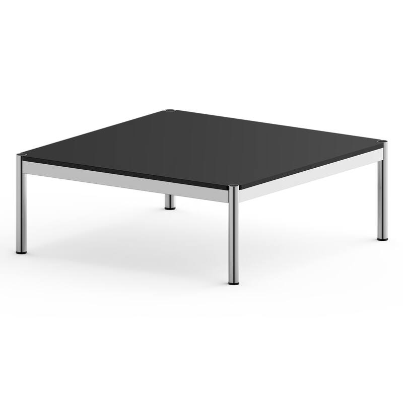 39inch Coffee Table Square Tea Table Polished Stainless Steel