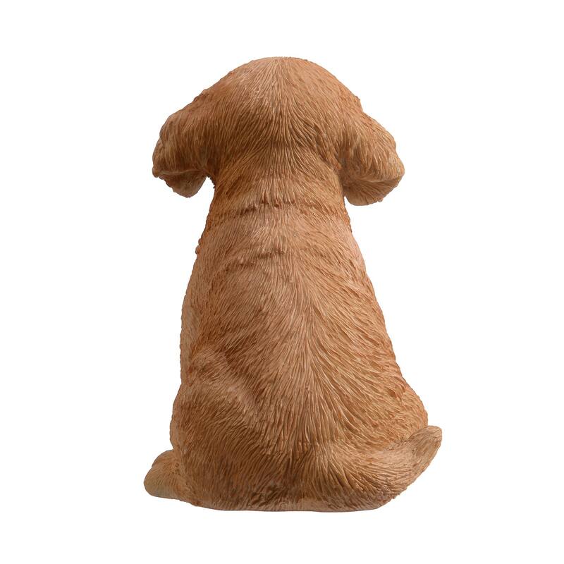 Yawning Golden Retriever Outdoor Garden Statue - 6.5"
