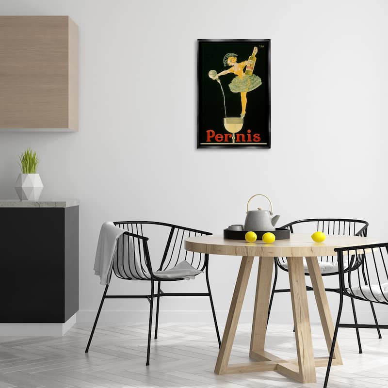 Stupell Vintage Pernis Wine Pour Framed Floater Canvas Wall Art Design By Marcus Jules