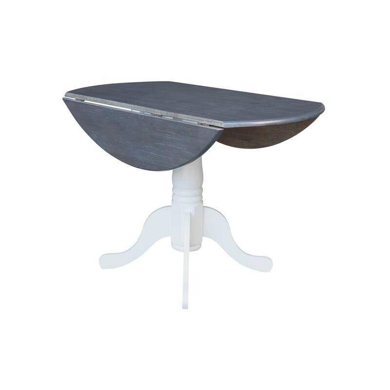 42 in. Drop Leaf Dining Table with Splat Back Chairs - Dining Set