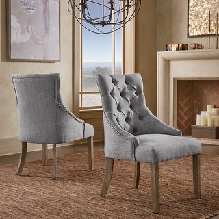 Kimpton Linen Tufted Dining Chair (Set of 2) by iNSPIRE Q Artisan