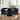 Black Round 5 pieces Dining Table Set, 4 pcs Velvet Dining Chairs