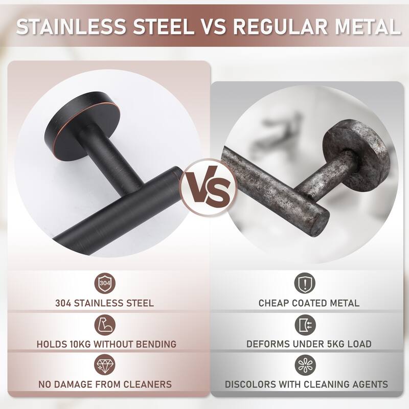 WOWOW 6-Piece Bath Hardware Set with Mounting Hardware