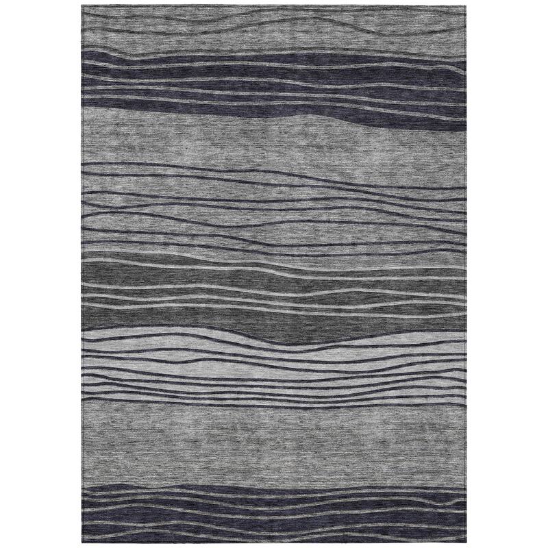 Machine Washable Indoor/ Outdoor Chantille Modern Stripes Rug