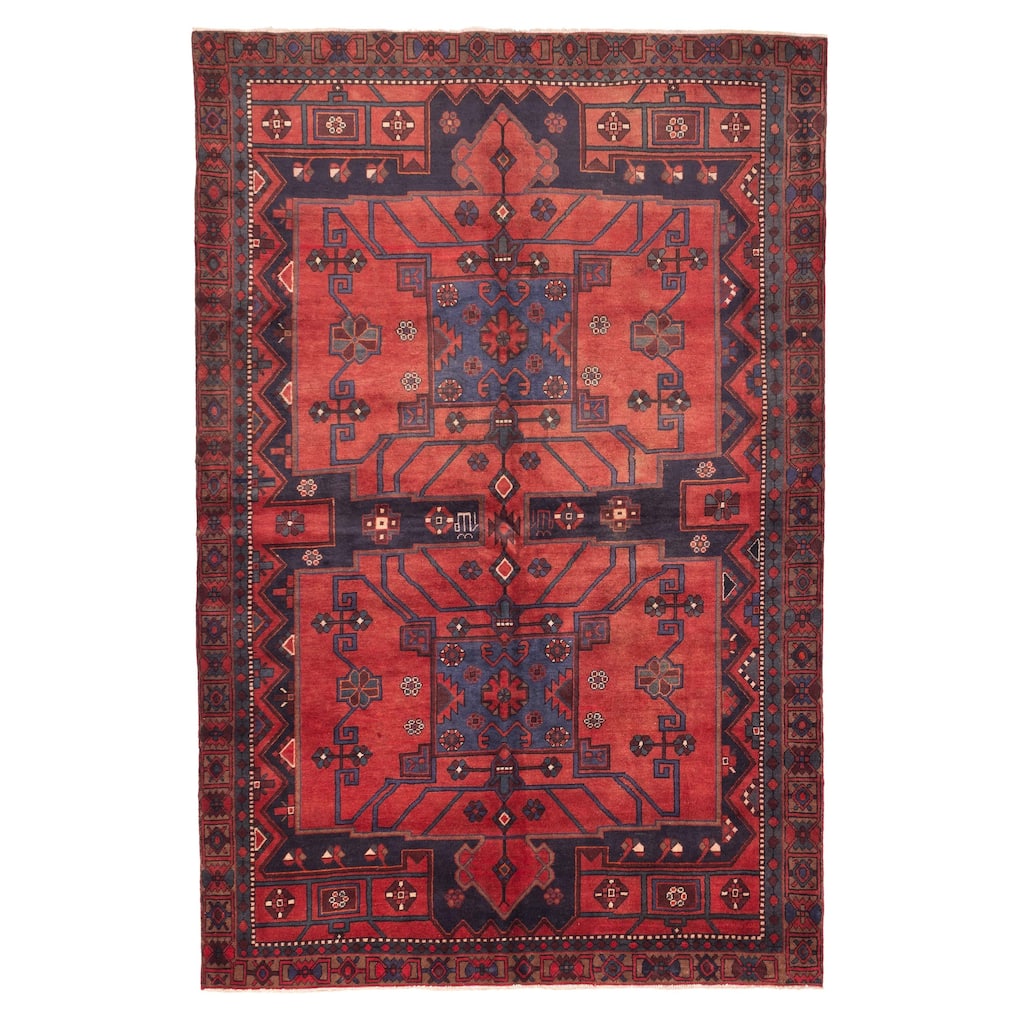 ECARPETGALLERY Hand-knotted Konya Anatolian Red Wool Rug - 6'7 x 10'0