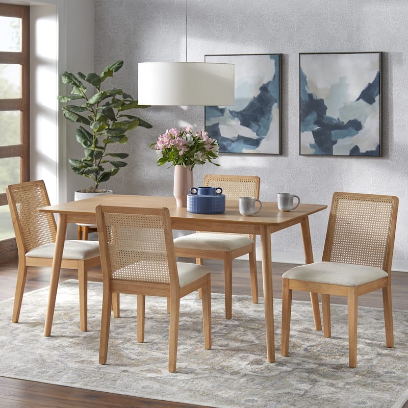 Simple Living Newington Solid Wood Cane Dining Chairs (Set of 2)