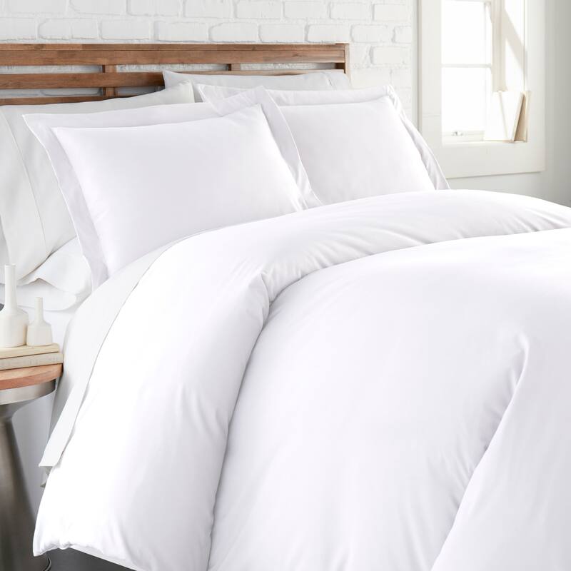 Vilano Classic Ultra-soft Duvet Cover Set - White - Full - Queen