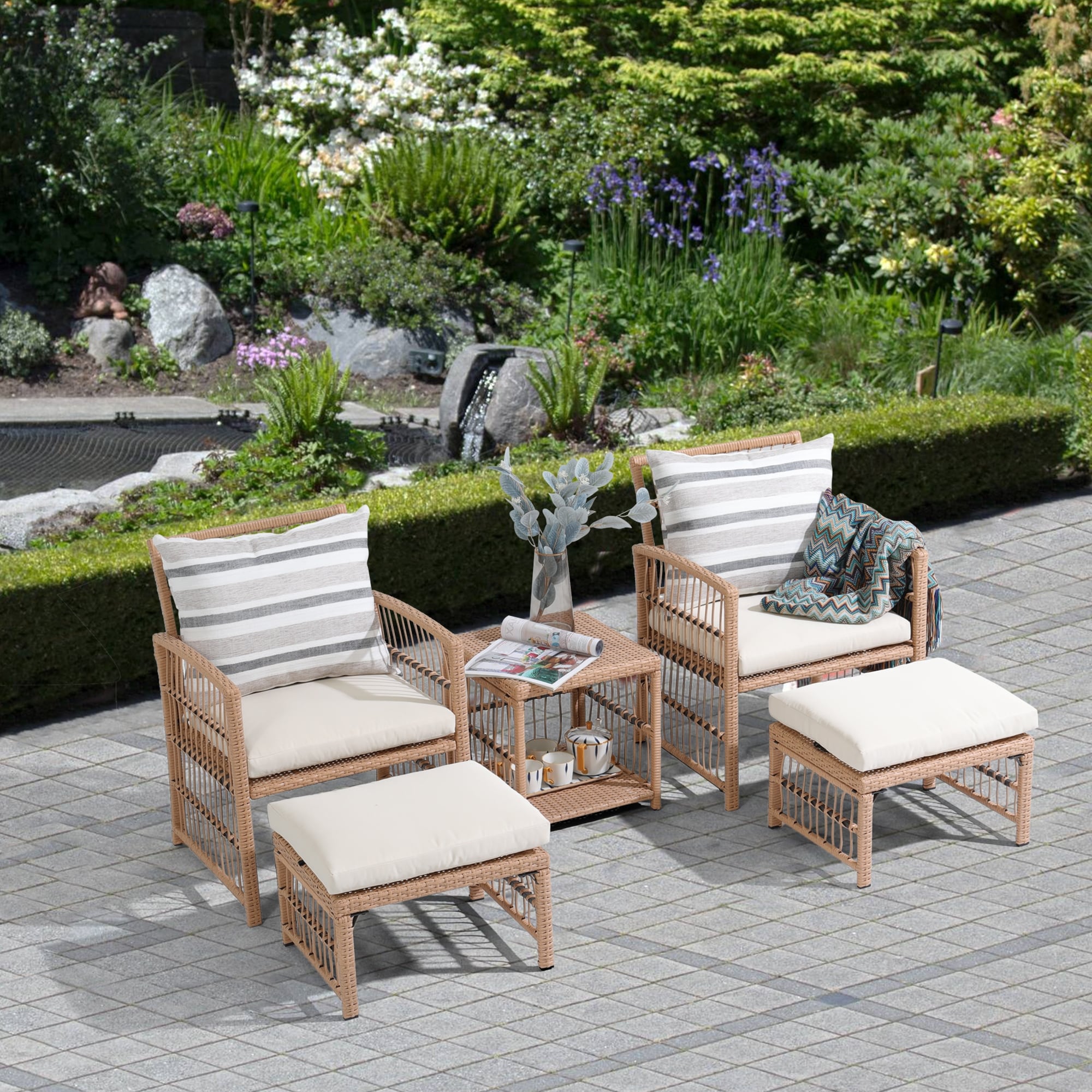 5pc rattan hotsell garden furniture set