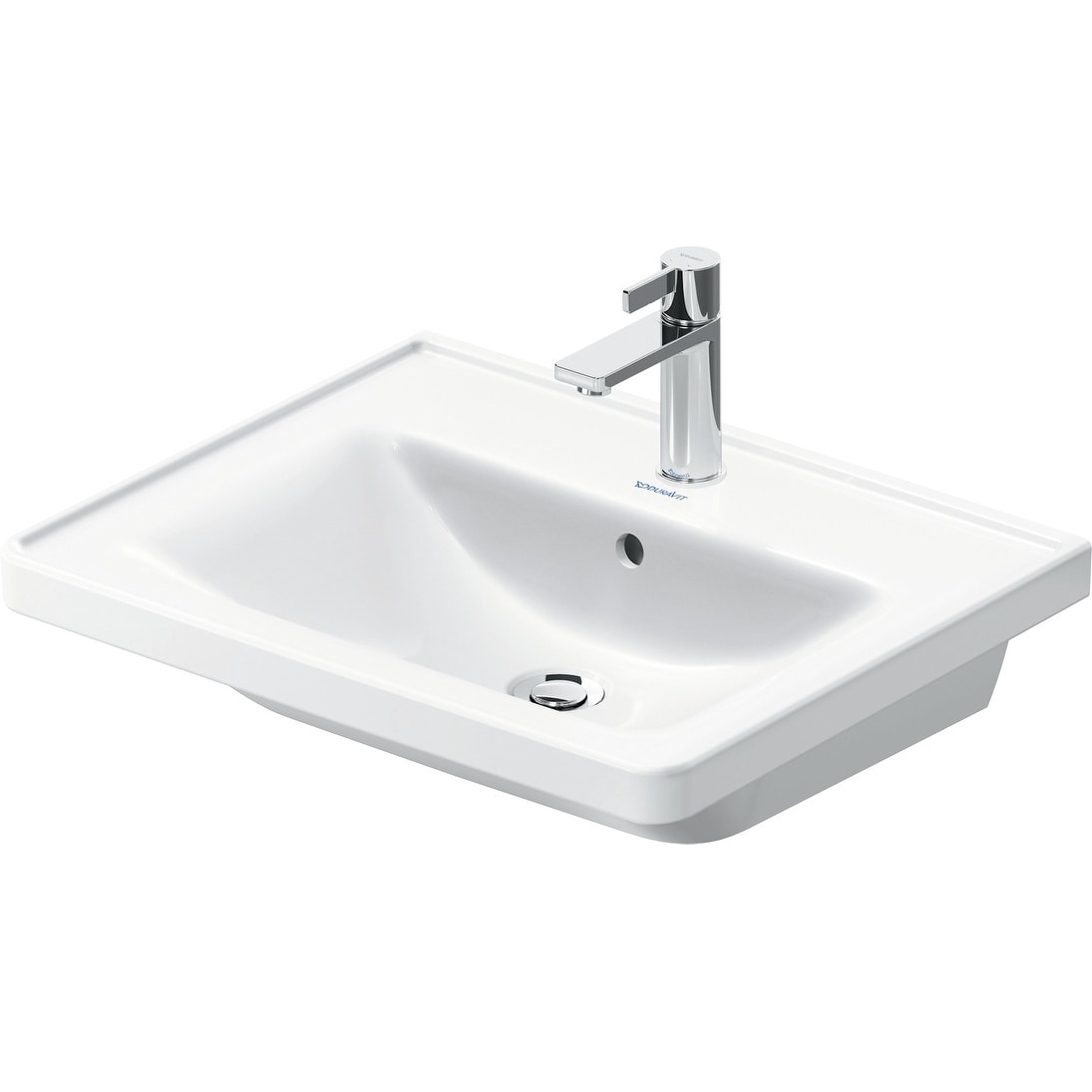 Duravit 23676000-1HOLE D-Neo 23-5/8" Rectangular Ceramic Wall Mounted