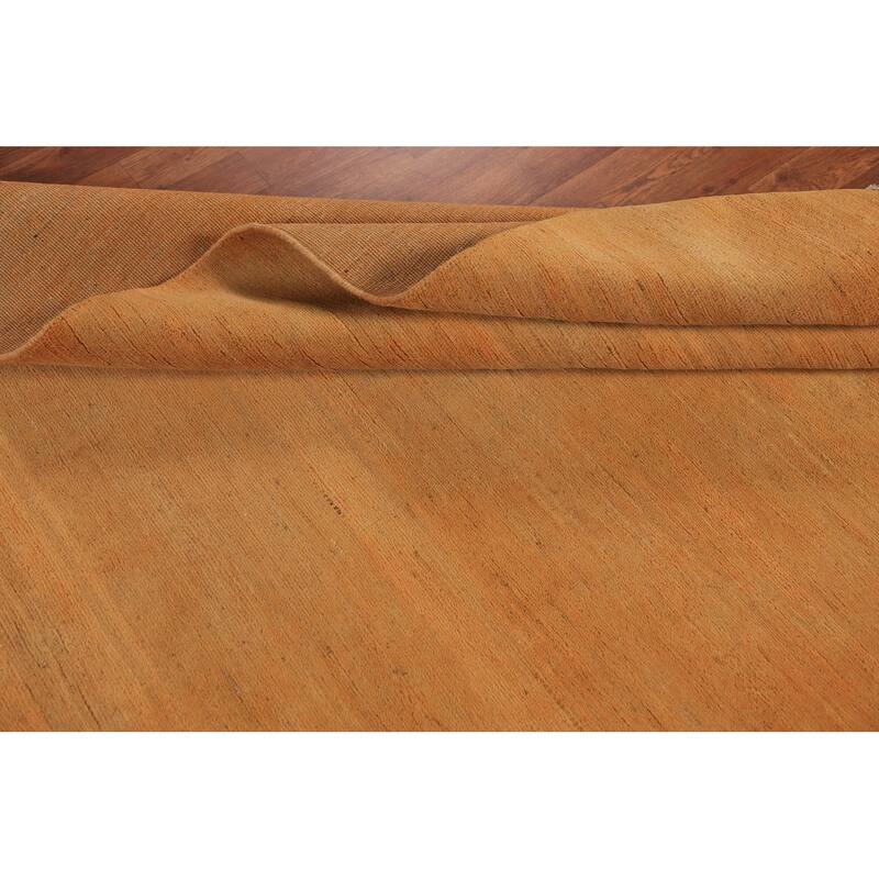 Orange & Yellow Gabbeh Modern Area Rug Handmade Wool Carpet - 4'11" x 6'6"