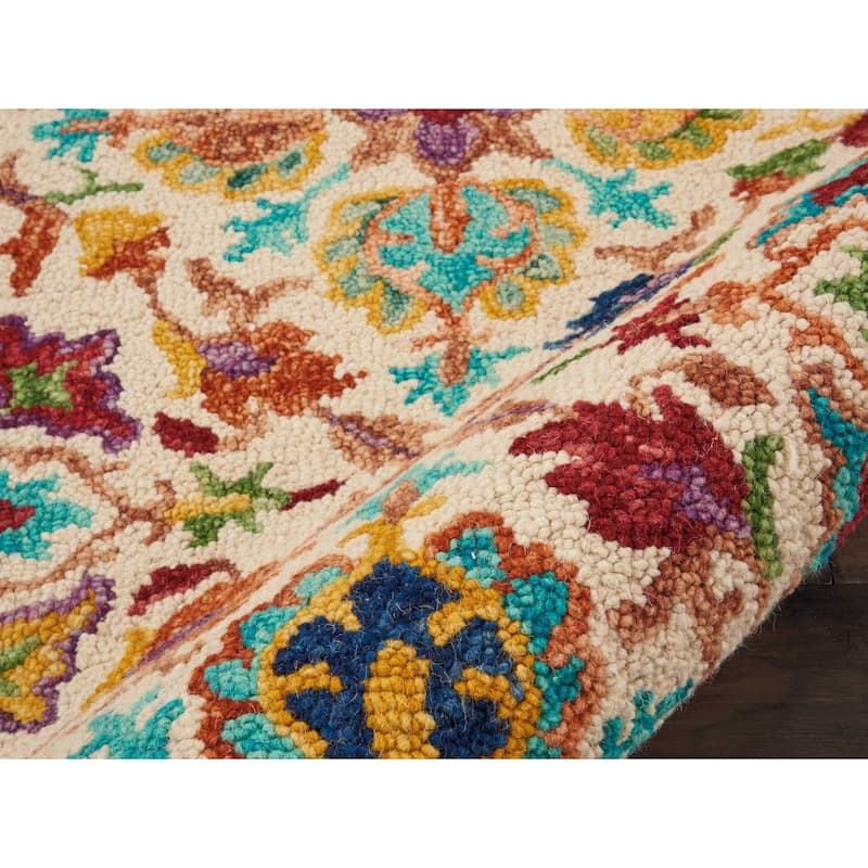 Nourison Vivid Hand-tufted Floral Wool Area Rug