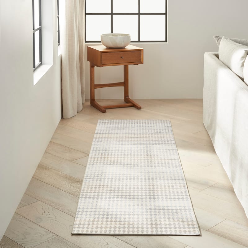 Calvin Klein CK950 Rush Indoor only Cream / Ivory Geometric Area Rug