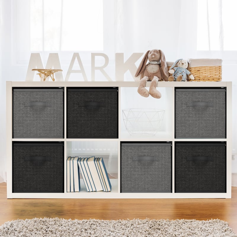 Nestl Foldable Fabric Storage Cubes - Open 10" Cube Storage Bins