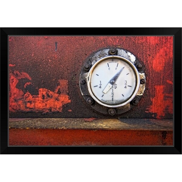 "Gas gauge" Black Framed Print