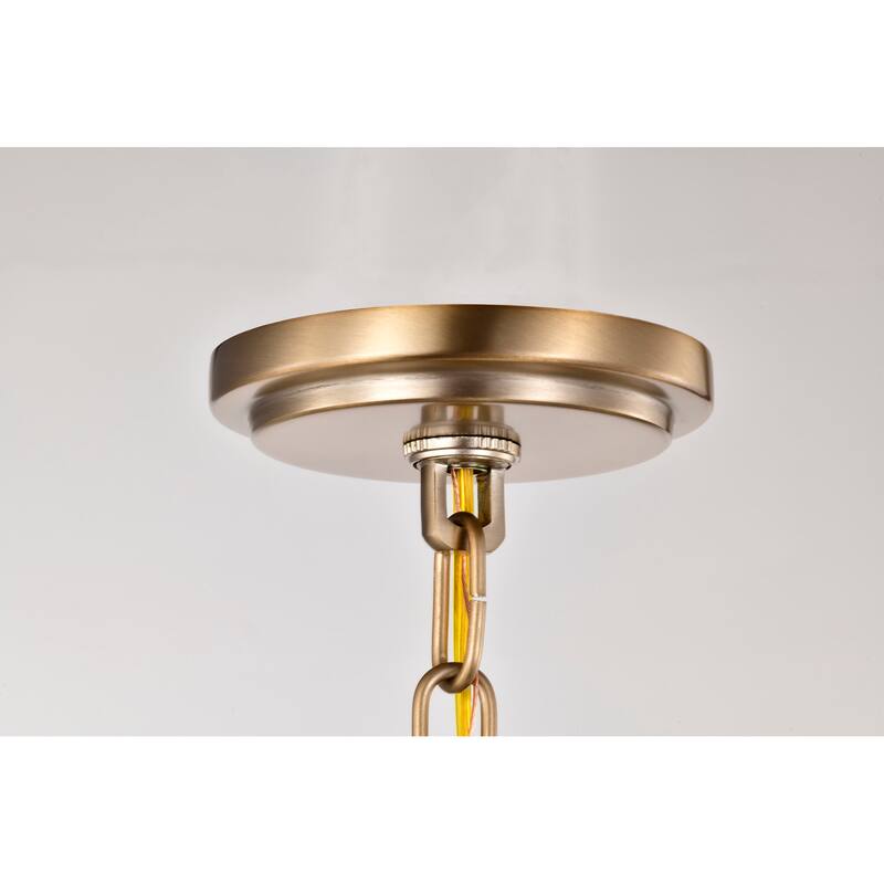 Liam 3 Light Pendant Burnished Brass White Opal Glass - Burnished Brass