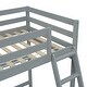 preview thumbnail 8 of 16, Modern Twin Size High Loft Bed with Inclined Ladder and Guardrails for Bedroom