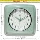 preview thumbnail 100 of 146, Infinity Instruments Retro 9.25-inch Square Wall Clock - 9.25 x 1.875 x 9.5