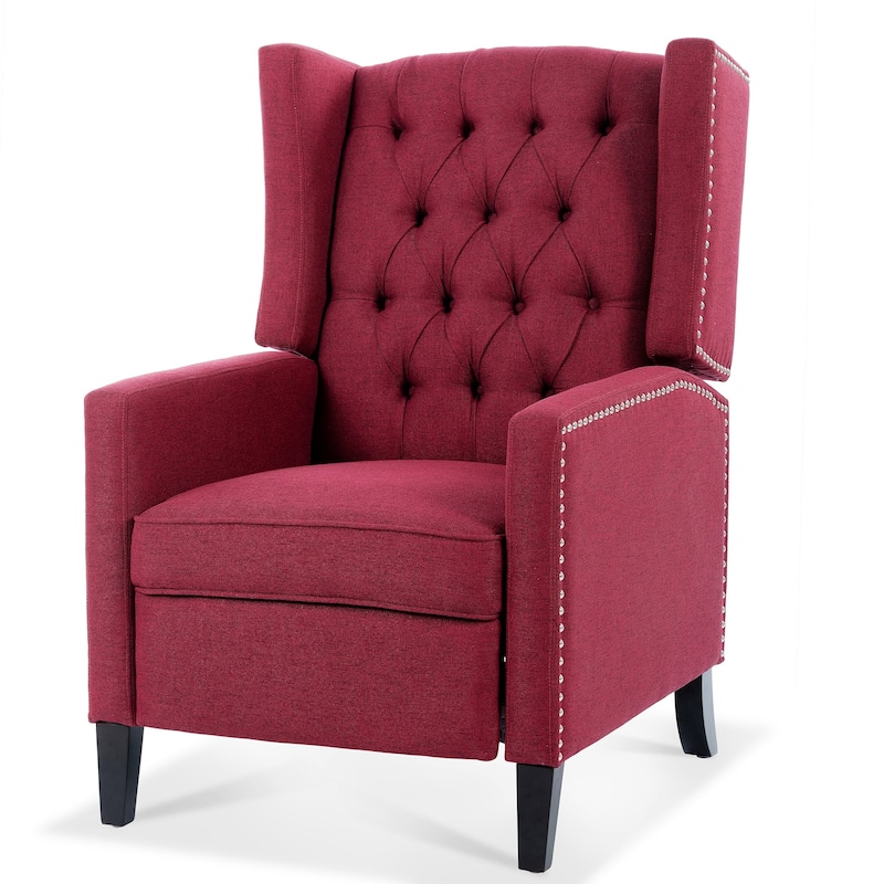 27" Wide Tufted Fabric Wingback Chair