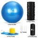 preview thumbnail 4 of 4, 3-In-1 Exercise Yoga Ball Foam Roller Kit with Portable Bag, Anti Burst for Fitness Workout, High Density Foam Roller - M