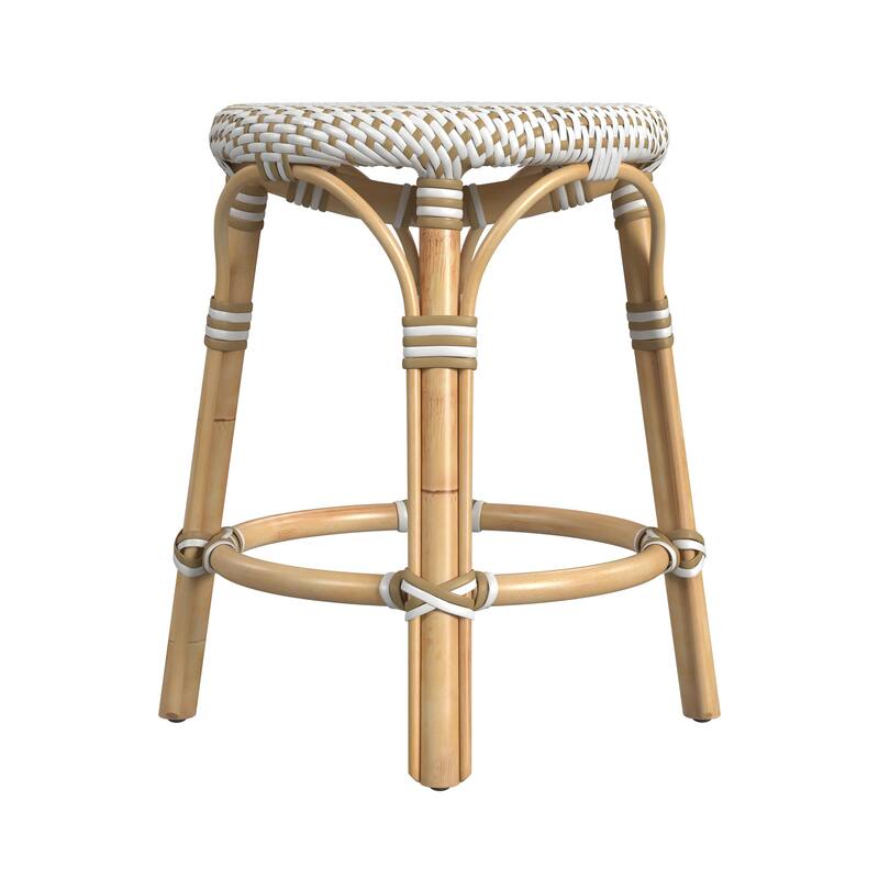 Tobias Rattan Round 18" Accent Stool