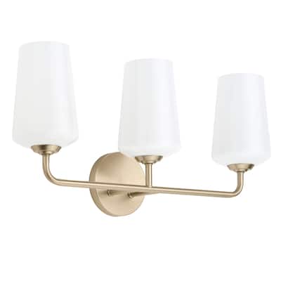 Celino Three-Light Bath & Vanity with White Glass - 23