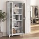 preview thumbnail 65 of 70, Key West Tall Storage Cabinet with Doors and Shelves by Bush Furniture