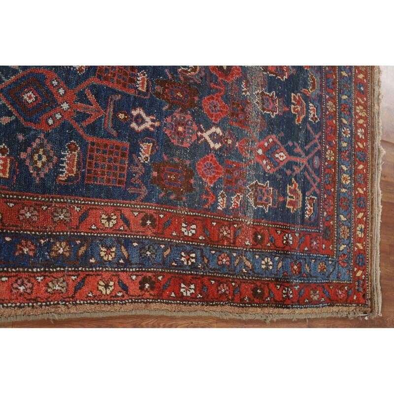 Antique Heriz Bakhshayesh Persian Area Rug Hand-Knotted Wool Carpet - 4'6"x 7'9"