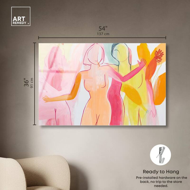 Three Graces Acrylic by Art Remedy, Ready to Hang