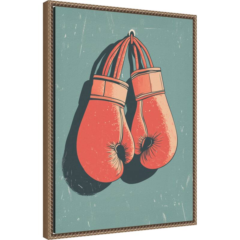 Boxing Gloves by Andreas Magnusson (18 x 24 in.), Framed Canvas Wall Art Print