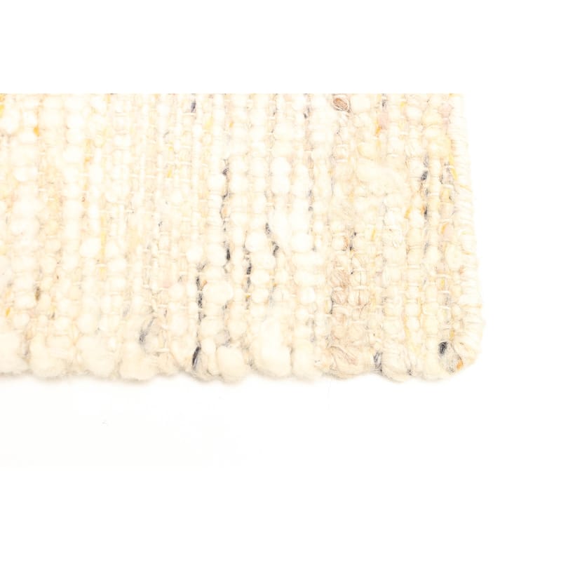 ECARPETGALLERY Braid weave Sienna Beige, Cream Wool Rug - 5'0 x 7'11