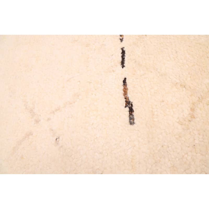 ECARPETGALLERY Hand-knotted Looma Cream Wool Rug - 7'11 x 10'2