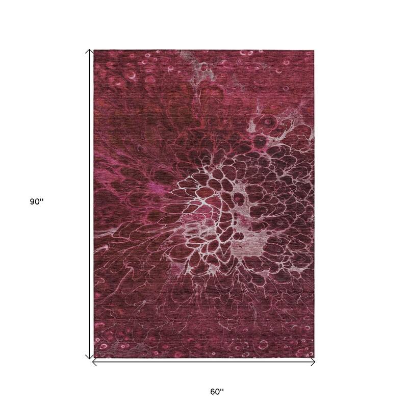HomeRoots Abstract Transitional Rectangle Outdoor Rug