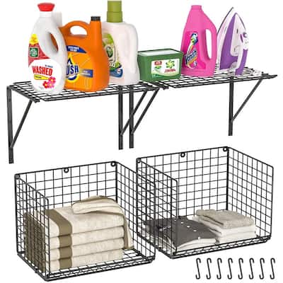 2 Pack Laundry Room Shelves - 10.4"D x 14.6"W x 13"H