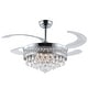 preview thumbnail 13 of 62, 48-Inch Crystal Fandelier with 4 Retractable Blades, Dimmable LED, App and Remote Control - 48 Inches