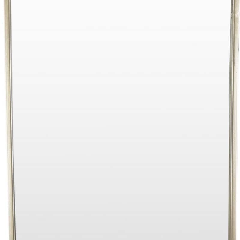 Fenny Wall Mounted Mirror Decor, Oval Shape, 16 x 40, Champagne Metal