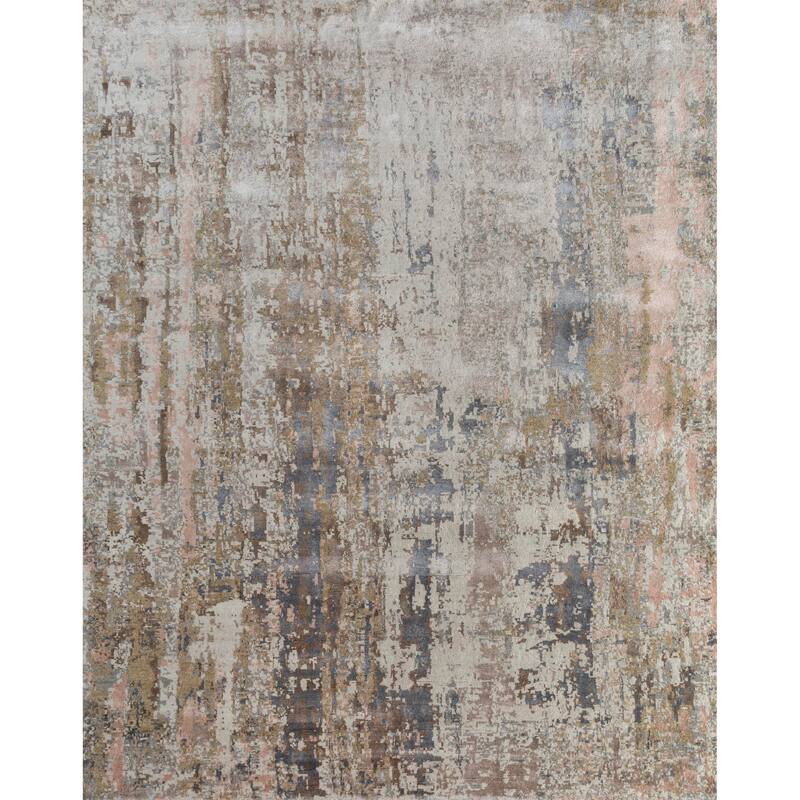 HomeRoots Abstract Contemporary Rectangle Area Rug - 120.00 in. x 96.00 in. x 0.25 in.