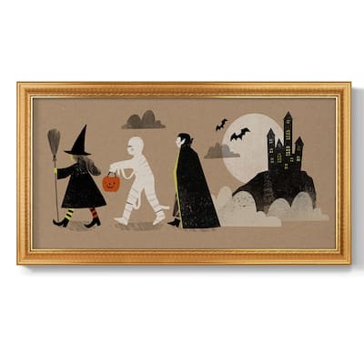 Graphic Halloween Collection D Premium Framed Canvas- Ready to Hang