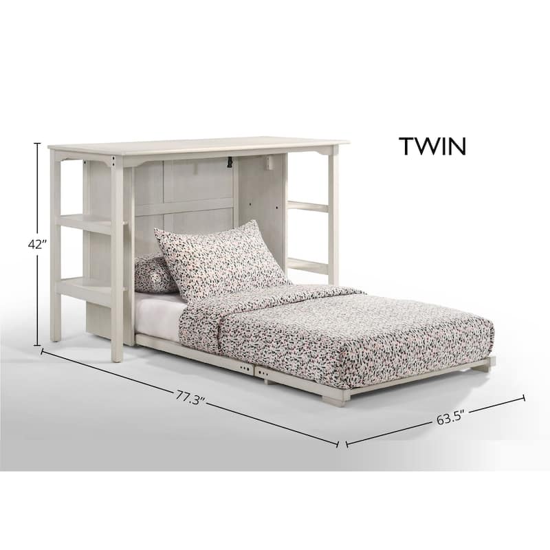 Siesta Desk Murphy Bed with Gel Memory Foam Mattress