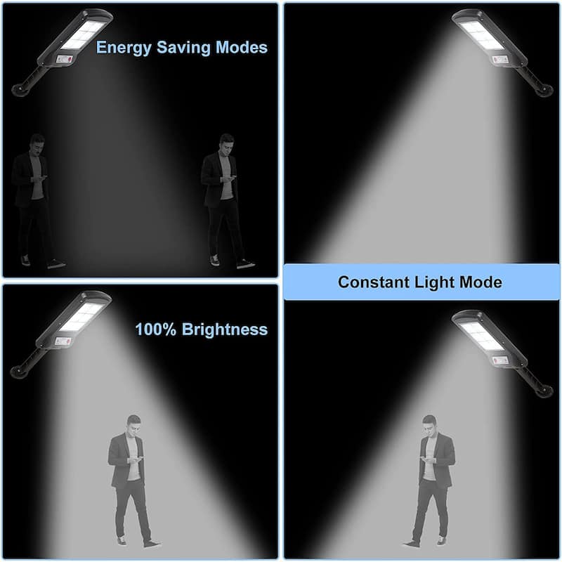 2 Pack 40W Solar Street Lights, 1000 LM - 2PCS
