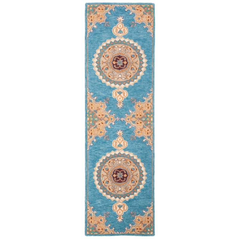 SAFAVIEH Handmade Heritage Fretwork Traditional Oriental Wool Rug